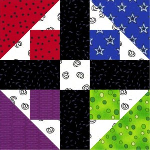 Spinning Tops Quilt Block