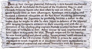 Ranald MacDonald Sign Board 4