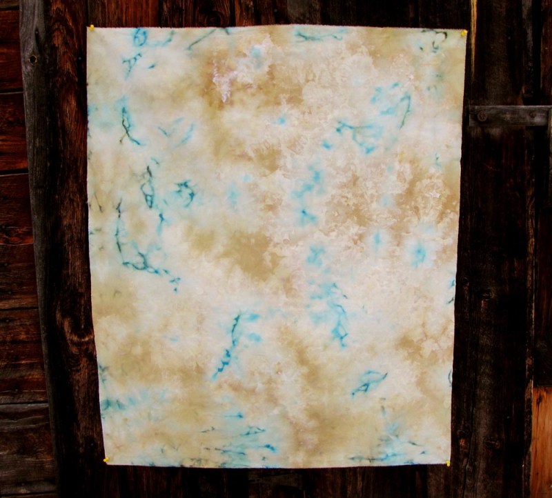 Blue-GreenOrangeWisteriaSnowDyeDripCatcher