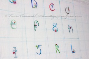 Jenny of Elefantz Alphabet Pincushions