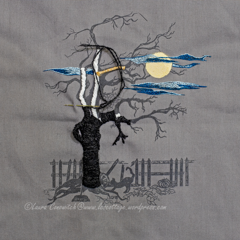 Fall Moon Embroidery