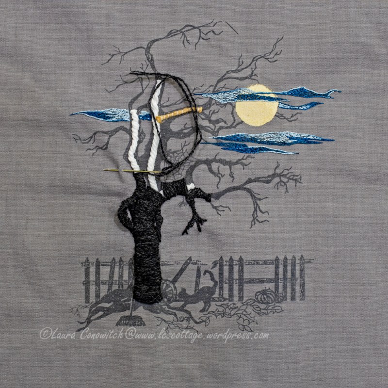 Fall Moon Embroidery