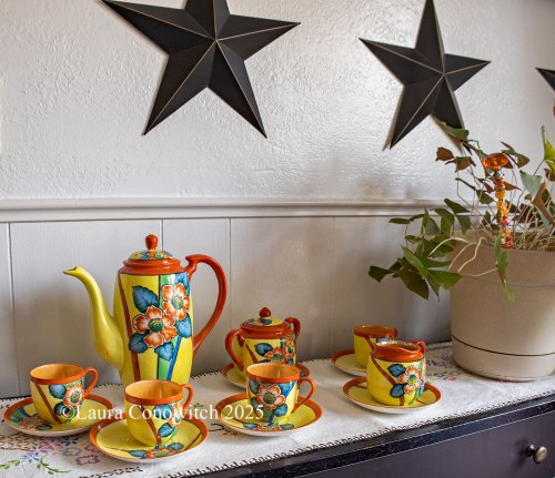 Japanese Lusterware Porcelain Coffee Tea Set